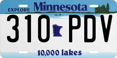 MN license plate 310PDV