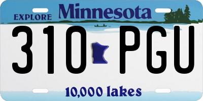 MN license plate 310PGU