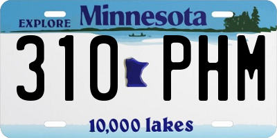 MN license plate 310PHM