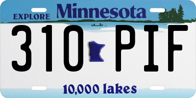 MN license plate 310PIF