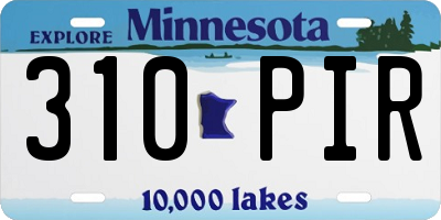 MN license plate 310PIR