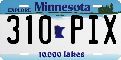 MN license plate 310PIX