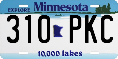 MN license plate 310PKC