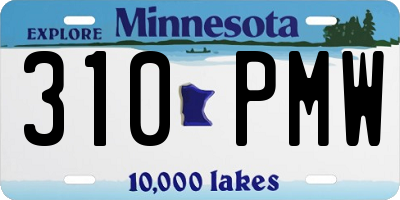MN license plate 310PMW