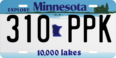 MN license plate 310PPK