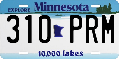 MN license plate 310PRM