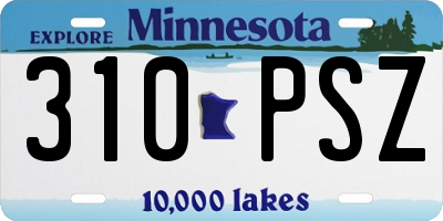 MN license plate 310PSZ
