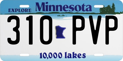 MN license plate 310PVP
