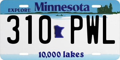 MN license plate 310PWL