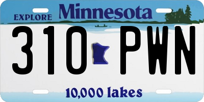 MN license plate 310PWN