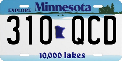 MN license plate 310QCD