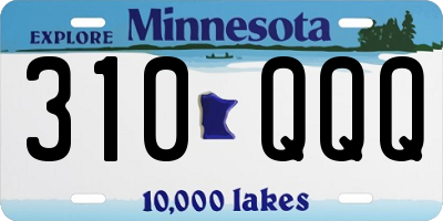 MN license plate 310QQQ