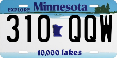 MN license plate 310QQW