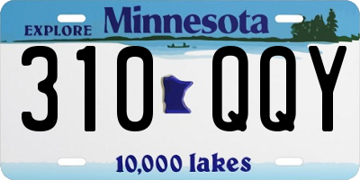 MN license plate 310QQY