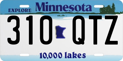 MN license plate 310QTZ