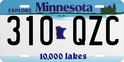 MN license plate 310QZC