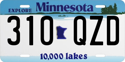 MN license plate 310QZD