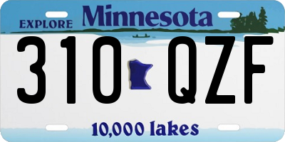 MN license plate 310QZF
