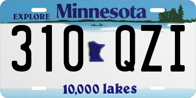 MN license plate 310QZI