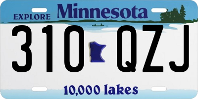 MN license plate 310QZJ