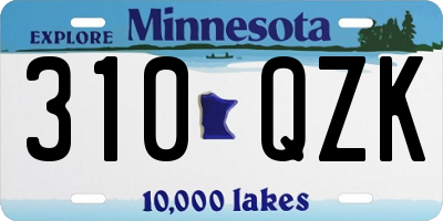 MN license plate 310QZK
