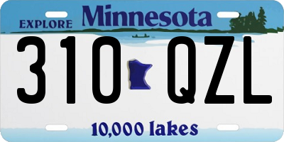 MN license plate 310QZL