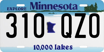 MN license plate 310QZO