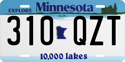 MN license plate 310QZT