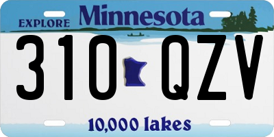 MN license plate 310QZV