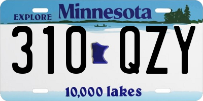MN license plate 310QZY