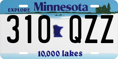 MN license plate 310QZZ