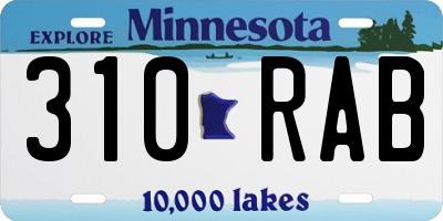 MN license plate 310RAB