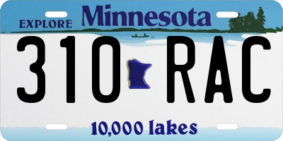MN license plate 310RAC