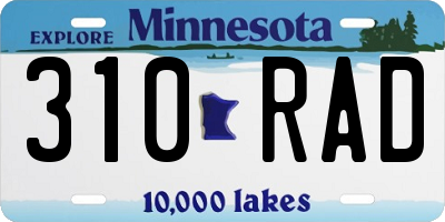 MN license plate 310RAD