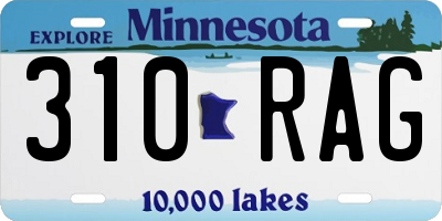 MN license plate 310RAG