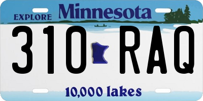 MN license plate 310RAQ