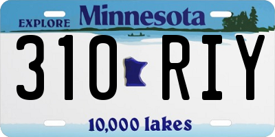 MN license plate 310RIY