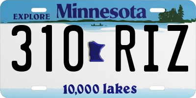MN license plate 310RIZ