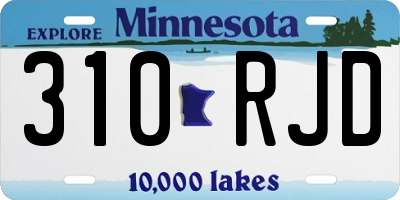 MN license plate 310RJD