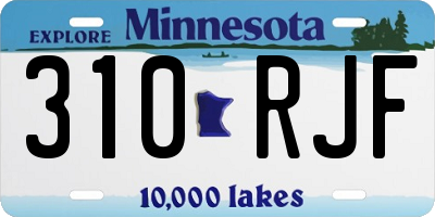 MN license plate 310RJF