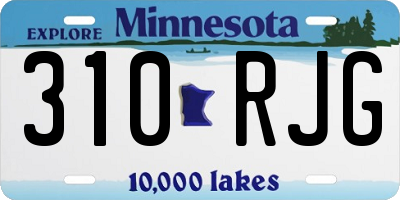 MN license plate 310RJG