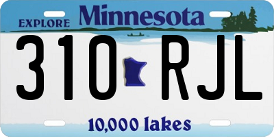 MN license plate 310RJL