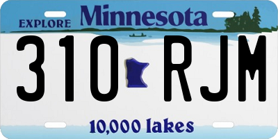 MN license plate 310RJM