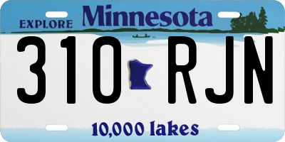 MN license plate 310RJN