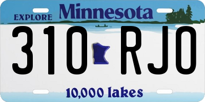 MN license plate 310RJO
