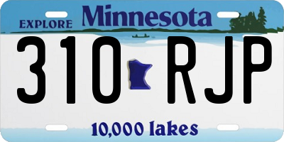 MN license plate 310RJP