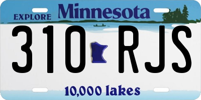 MN license plate 310RJS