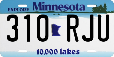 MN license plate 310RJU