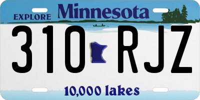 MN license plate 310RJZ