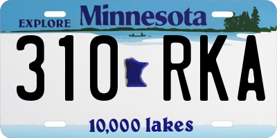 MN license plate 310RKA